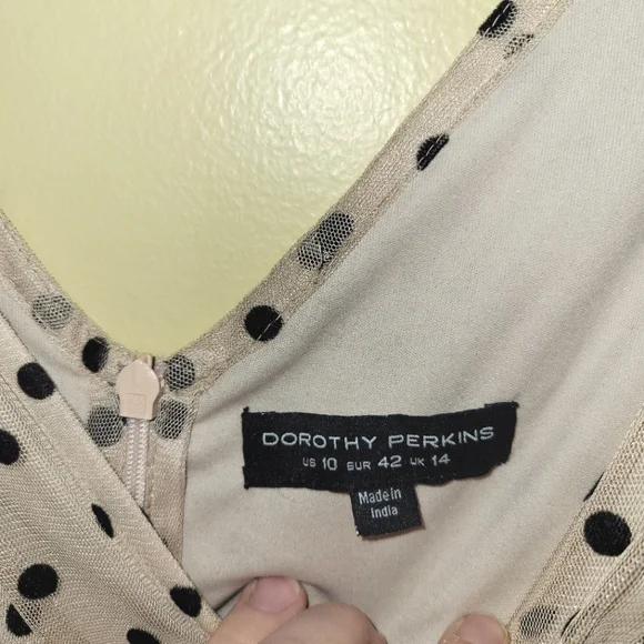Dorothy Perkins Polka Dot Maxi Dress 10 - Picture 12 of 13